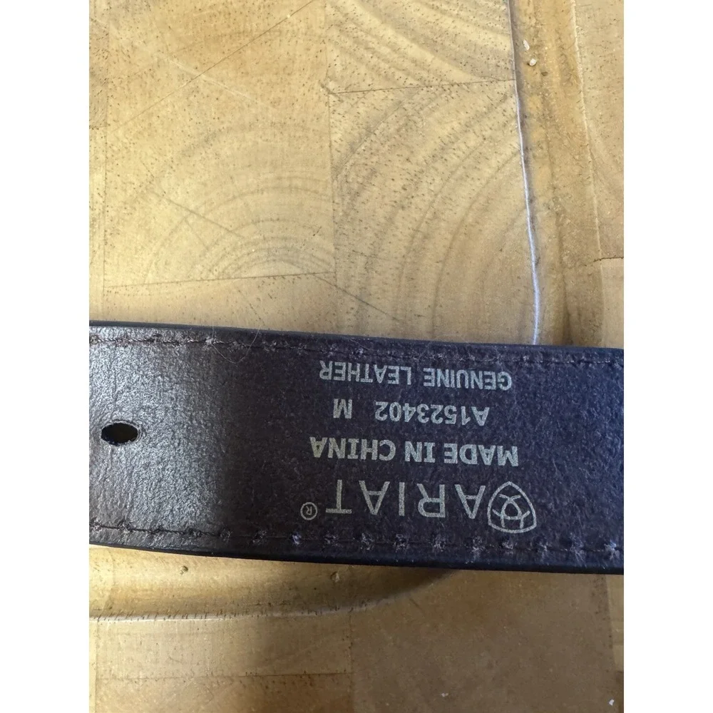 Ariat Men's Leather belt So 34 Brighton Limited Edition‎ Buckle 2007 Western